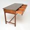 Antique Military Campaign Leather Top & Yew Wood Desk 9