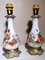 French Napoleon III Style Hand Painted Opaline Glass Oil Lamps, Set of 2 2