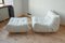 Vintage White Leather Togo Lounge Chair & Pouf by Michel Ducaroy for Ligne Roset, 1990s, Set of 2 2