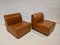 Camel Colour Leather Armchairs, Set of 2, Image 1