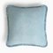 HAPPY PILLOW Light Blue with Light Blue Fringes by Lorenza Briola for LO DECOR 1