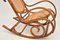 Rocking Chair Vintage en Bois Courbé et Jonc de Thonet 9