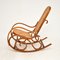 Rocking Chair Vintage en Bois Courbé et Jonc de Thonet 3