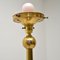 Antike Jugendstil Stehlampe aus Messing & Glas 6