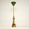 Antique Art Nouveau Brass & Glass Floor Lamp, Image 2