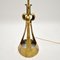 Antique Art Nouveau Brass & Glass Floor Lamp, Image 3