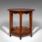 Antique English Edwardian Walnut Circular Occasional Table, Image 3