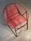 French Red Vinyl Wire Chair by Raoul Guys, 1950s 6