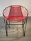 French Red Vinyl Wire Chair by Raoul Guys, 1950s, Image 8