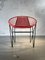 French Red Vinyl Wire Chair by Raoul Guys, 1950s, Image 7