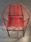 French Red Vinyl Wire Chair by Raoul Guys, 1950s 9
