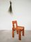 Brutalist Solid Pine Wood Chair 3