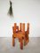 Brutalist Solid Pine Wood Chair 7
