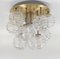 Mid-Century Modern Murano Glass and Brass Ceiling Lamp Flush Mount from Doria Leuchten, 1970s 2