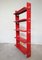 Red Metal Modular Wall Bookcase, 1980s, Image 4