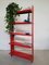 Red Metal Modular Wall Bookcase, 1980s 6