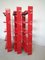 Red Metal Modular Wall Bookcase, 1980s 13