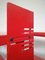 Red Metal Modular Wall Bookcase, 1980s 11