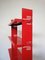 Red Metal Modular Wall Bookcase, 1980s 2