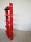 Red Metal Modular Wall Bookcase, 1980s 9