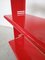 Red Metal Modular Wall Bookcase, 1980s 8