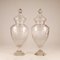 19th Century French Neoclassical Crystal Clear Glass Vases in the Style of Louis XVI, Set of 2 1