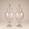 19th Century French Neoclassical Crystal Clear Glass Vases in the Style of Louis XVI, Set of 2, Image 1