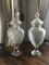 Vases Style Louis XVI Néoclassiques en Verre Transparent, France, 19ème Siècle, Set de 2 2