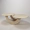 Table Basse Mid-Century en Travertin, Italie, 1980s 1