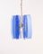 Vintage Blue Glass Chandelier, 1960s 2