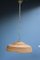 Lámpara de araña italiana redonda de bambú, años 50, Imagen 1