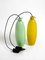 Large Mid-Century Italian Murano Glass Wall Lights in Turquoise Green and Mustard Yellow from Venini, Set of 2, Image 12