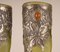 Jugendstil Vasen mit Glaspaste & silbernem Zinn von Charles Schneider, 2er Set 7