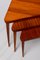 Tavolini ad incastro in legno e ottone, Italia, anni '50, Immagine 4