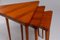 Tavolini ad incastro in legno e ottone, Italia, anni '50, Immagine 3