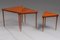 Italian Wood and Brass Nesting Tables, 1950s 8
