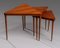 Italian Wood and Brass Nesting Tables, 1950s 7