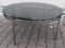 Round Coffee Table with Chromed Metal Frame and Smoked Glass Top, 1970s 2