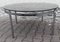 Tavolino da caffè rotondo con struttura in metallo cromato e ripiano in vetro fumé, anni '70, Immagine 3