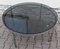 Round Coffee Table with Chromed Metal Frame and Smoked Glass Top, 1970s 1