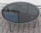 Round Coffee Table with Chromed Metal Frame and Smoked Glass Top, 1970s, Image 1