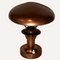 French Copper and Teak Table Lamp, 1950s, Image 1