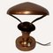 Lámpara de mesa francesa de cobre y teca, años 50, Imagen 6