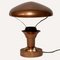 French Copper and Teak Table Lamp, 1950s, Image 7