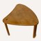 Scandinavian Pine Kidney Shaped Triangle Side or Coffee Table, 1970s 2