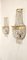 Französische Klassische Wandlampen aus Kristallglas & Messing, 1950er, 2er Set 3