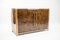 Cómoda italiana de madera nudosa de abedul y latón dorado, años 70, Imagen 19