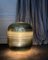 Große ovale Murano Tischlampe aus goldenem Glas 5