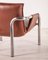 Vintage Chrome Brown Leather Armchairs, Set of 2 5
