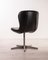 Vintage Black Leather Swivel Chair, 1980s 3